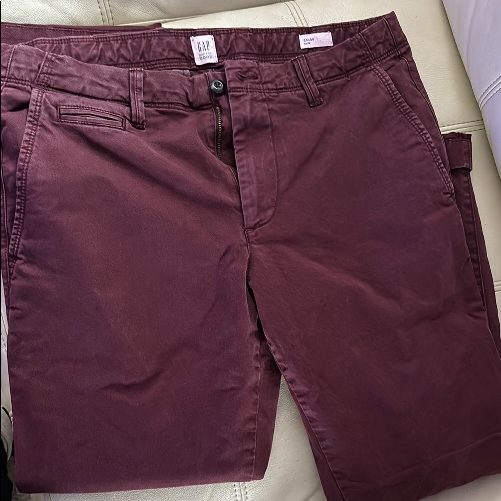 GAP for Good Burgundy Pants/khakis